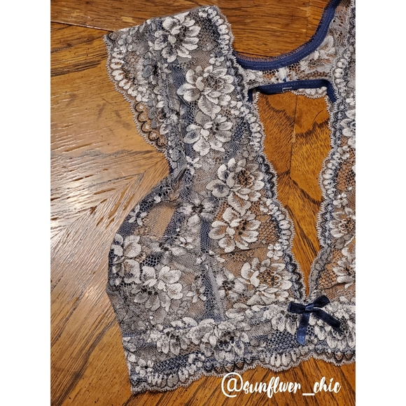 🆕️Sam Edelman Cap Sleeve Lace Bralette - Picture 12 of 15